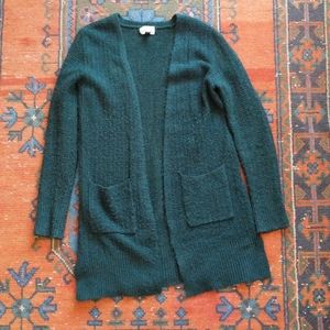 Forest Green Open Front Cradigan